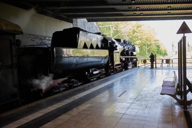 With the steam locomotive through Berlin FOR EDITORIAL PURPOSES ONLY EDITORIAL USE ONLY p The steam locomotive 52 8079 stops at Gesundbrunnen station The Dampflokfreunde Berlin send their steam locomotive and the nostalgic passenger train from Copyright: JoergxCarstensen doc85s685jpd7cd8p8499k ,EDITORIAL USE ONLY Copyright: JoergxCarstensen