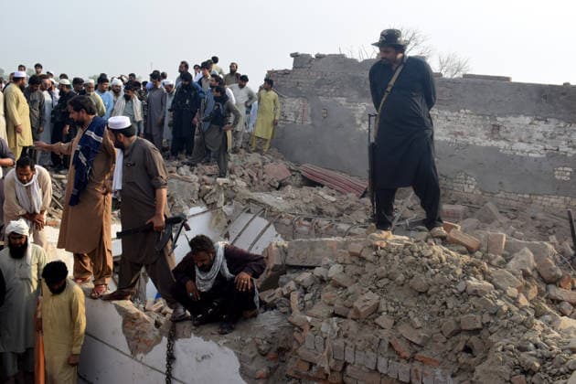 Several killed in car bomb attack at police post in Pakistan BANNU, PAKISTAN, MAY, 10: Pakistani security officials inspect the scene of an overnight car bomb attack at a police post in Bannu, Pakistan, on May 10, 2026. According to police officials, at least 12 police personnel were killed and several others injured after an explosives-laden vehicle struck the checkpoint, followed by an exchange of fire with militants in the northwestern Bannu district bordering Afghanistan. Hussain Ali Anadolu Bannu Pakistan. Editorial use only. Please get in touch for any other usage.  Copyright: x2026xAnadoluxHussainxAlix