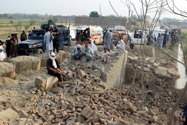 Several killed in car bomb attack at police post in Pakistan BANNU, PAKISTAN, MAY, 10: Pakistani security officials inspect the scene of an overnight car bomb attack at a police post in Bannu, Pakistan, on May 10, 2026. According to police officials, at least 12 police personnel were killed and several others injured after an explosives-laden vehicle struck the checkpoint, followed by an exchange of fire with militants in the northwestern Bannu district bordering Afghanistan. Hussain Ali Anadolu Bannu Pakistan. Editorial use only. Please get in touch for any other usage.  Copyright: x2026xAnadoluxHussainxAlix