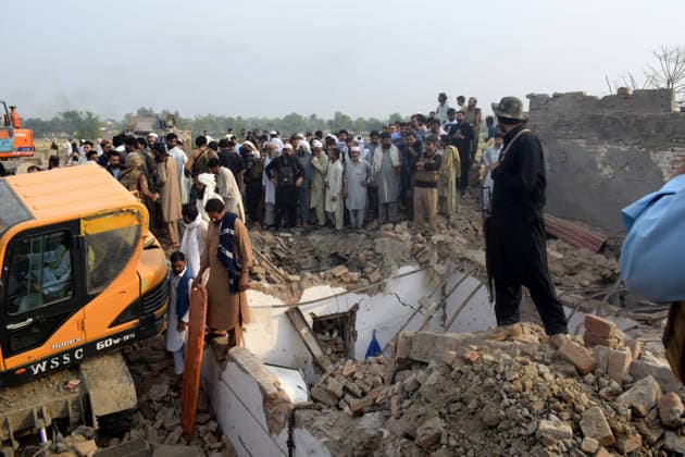 Several killed in car bomb attack at police post in Pakistan BANNU, PAKISTAN, MAY, 10: Pakistani security officials inspect the scene of an overnight car bomb attack at a police post in Bannu, Pakistan, on May 10, 2026. According to police officials, at least 12 police personnel were killed and several others injured after an explosives-laden vehicle struck the checkpoint, followed by an exchange of fire with militants in the northwestern Bannu district bordering Afghanistan. Hussain Ali Anadolu Bannu Pakistan. Editorial use only. Please get in touch for any other usage.  Copyright: x2026xAnadoluxHussainxAlix