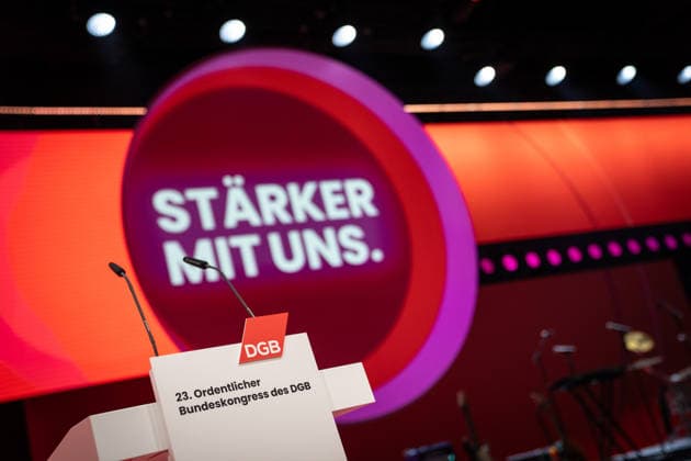 View of the event hall at the Estrel Hotel shortly before the start of the Federal Congress DGB Federal Congress 2026 in Berlin German Trade Union Confederation 23 Ordinary Federal Congress, Berlin Berlin Germany Hotel Estrel