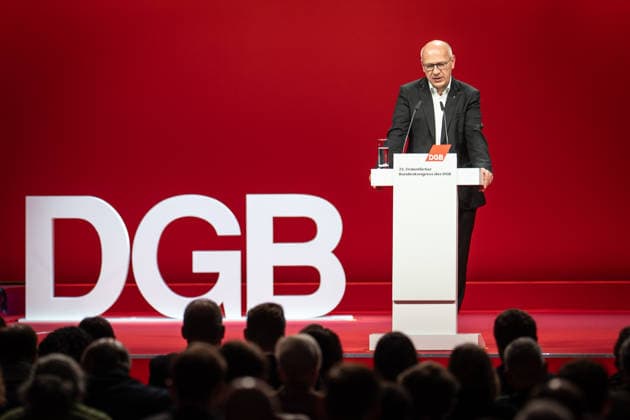 Kai Wegner, Governing Mayor of Berlin, during his welcoming speech at the opening of the Federal Congress DGB Federal Congress 2026 in Berlin German Trade Union Confederation, Berlin Berlin Germany Hotel Estrel