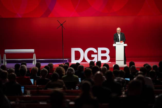 Kai Wegner, Governing Mayor of Berlin, during his welcoming speech at the opening of the Federal Congress DGB Federal Congress 2026 in Berlin German Trade Union Confederation, Berlin Berlin Germany Hotel Estrel
