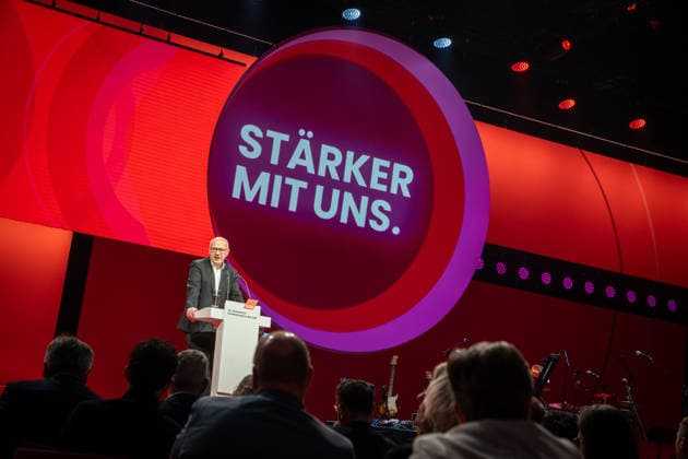 Kai Wegner, Governing Mayor of Berlin, during his welcoming speech at the opening of the Federal Congress DGB Federal Congress 2026 in Berlin German Trade Union Confederation, Berlin Berlin Germany Hotel Estrel