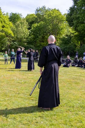 Augsburg, Bavaria, Germany May 10, 2026: Traditional Japanese Spring Festival at the Augsburg Botanical Garden. The event is part of the garden™s 90th anniversary celebrations