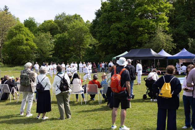 Augsburg, Bavaria, Germany May 10, 2026: Traditional Japanese Spring Festival at the Augsburg Botanical Garden. The event is part of the garden™s 90th anniversary celebrations