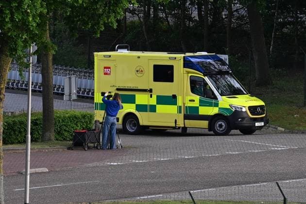 Eindhoven Airport prepares for Hantavirus evacuation flight EINDHOVEN, NETHERLANDS - MAY 10: Ambulances arrive at Eindhoven Airport for Hantavirus evacuation process ahead of the arrival of the flight from Tenerife carrying the passengers evacuated from the MV Hondius, in Eindhoven, Netherlands on May 10, 2026. Mouneb Taim Anadolu Eindhoven Netherlands. Editorial use only. Please get in touch for any other usage.  Copyright: x2026xAnadoluxMounebxTaimx