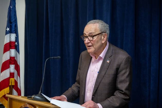 May 10, 2026, New York, United States: U.S. Senator Chuck Schumer (D-NY) calls on President Trump and Secretaries Kennedy and Rubio to restore infectious disease research, vaccine and vital-threat funding gutted across HHS and CDC, and rejoin the W.H.O. as hantavirus outbreak spreads in New York City. New York United States - ZUMAs197 20260510_aaa_s197_271 Copyright: xRonxAdarx