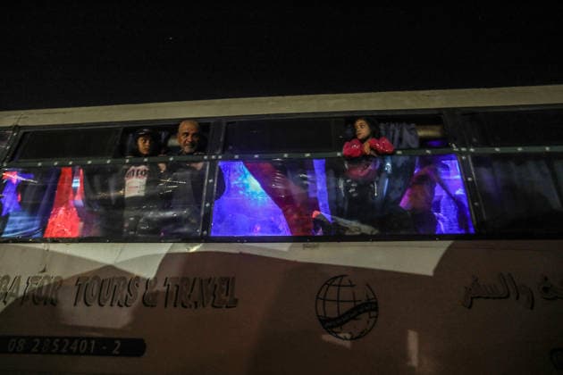Palestinian patients receiving treatment in Egypt returned to Gaza via the Rafah Border Crossing KHAN YUNIS, GAZA, PALESTINE - MAY 11: Palestinian patients and their companions return to the Gaza Strip from Egypt through the Rafah border crossing in Khan Yunis, Gaza, Palestine on May 11, 2026. The Palestinians, who had been receiving treatment in Egypt, were transported by buses to Nasser Hospital in Khan Yunis in southern Gaza, where they were met with emotional reunions by family members waiting outside the hospital. Abed Rahim Khatib Anadolu Khan Yunis Gaza. Editorial use only. Please get in touch for any other usage.  Copyright: x2026xAnadoluxAbedxRahimxKhatibx