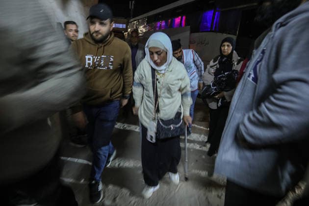 Palestinian patients receiving treatment in Egypt returned to Gaza via the Rafah Border Crossing KHAN YUNIS, GAZA, PALESTINE - MAY 11: Palestinian patients and their companions return to the Gaza Strip from Egypt through the Rafah border crossing in Khan Yunis, Gaza, Palestine on May 11, 2026. The Palestinians, who had been receiving treatment in Egypt, were transported by buses to Nasser Hospital in Khan Yunis in southern Gaza, where they were met with emotional reunions by family members waiting outside the hospital. Abed Rahim Khatib Anadolu Khan Yunis Gaza. Editorial use only. Please get in touch for any other usage.  Copyright: x2026xAnadoluxAbedxRahimxKhatibx