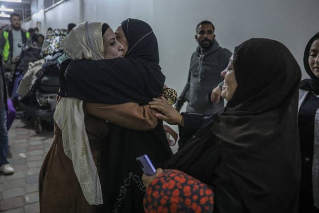 Palestinian patients receiving treatment in Egypt returned to Gaza via the Rafah Border Crossing KHAN YUNIS, GAZA, PALESTINE - MAY 11: Palestinian patients and their companions return to the Gaza Strip from Egypt through the Rafah border crossing in Khan Yunis, Gaza, Palestine on May 11, 2026. The Palestinians, who had been receiving treatment in Egypt, were transported by buses to Nasser Hospital in Khan Yunis in southern Gaza, where they were met with emotional reunions by family members waiting outside the hospital. Abed Rahim Khatib Anadolu Khan Yunis Gaza. Editorial use only. Please get in touch for any other usage.  Copyright: x2026xAnadoluxAbedxRahimxKhatibx