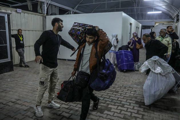 Palestinian patients receiving treatment in Egypt returned to Gaza via the Rafah Border Crossing KHAN YUNIS, GAZA, PALESTINE - MAY 11: Palestinian patients and their companions return to the Gaza Strip from Egypt through the Rafah border crossing in Khan Yunis, Gaza, Palestine on May 11, 2026. The Palestinians, who had been receiving treatment in Egypt, were transported by buses to Nasser Hospital in Khan Yunis in southern Gaza, where they were met with emotional reunions by family members waiting outside the hospital. Abed Rahim Khatib Anadolu Khan Yunis Gaza. Editorial use only. Please get in touch for any other usage.  Copyright: x2026xAnadoluxAbedxRahimxKhatibx