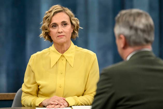 in the picture from l Caren Miosga, GER, Berlin, Studio, guest of Caren Miosga, Polittalk, TV, format, recording, Das Erste, from Adlershof at Studio 20, topic How does the SPD want to regain trust, Ms. Schwesig 10 05 2026 Copyright: HMBxMedia UwexKoch