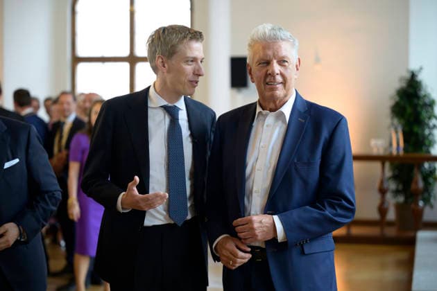 Lord Mayor Dominik Krause and former Lord Mayor Dieter Reiter Festive inaugural meeting of the City Council of the City of Munich term of office 2026 to 2032 in the ballroom of the old City Hall, Munich 11 05 2026