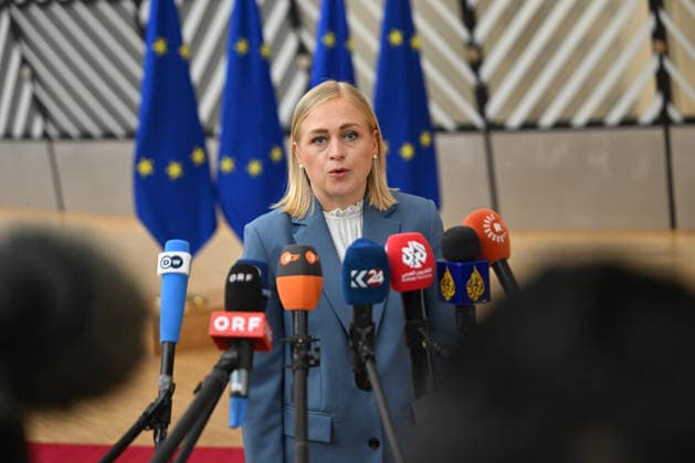 Foreign Affairs Council in Brussels BRUSSELS, BELGIUM - MAY 11: Finnish Foreign Minister Elina Valtonen speaks to press ahead of Foreign Affairs Council which will focus on Western Balkans, Ukraine and Syria, in Brussels, Belgium on May 11, 2026. Dursun Aydemir Anadolu Brussels Belgium. Editorial use only. Please get in touch for any other usage.  Copyright: x2026xAnadoluxDursunxAydemirx