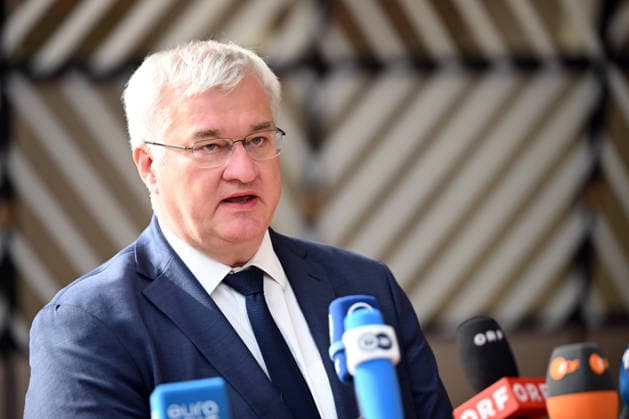 Foreign Affairs Council in Brussels BRUSSELS, BELGIUM - MAY 11: Ukrainian Foreign Minister Andrii Sybiha speaks to press ahead of Foreign Affairs Council which will focus on Western Balkans, Ukraine and Syria, in Brussels, Belgium on May 11, 2026. Dursun Aydemir Anadolu Brussels Belgium. Editorial use only. Please get in touch for any other usage.  Copyright: x2026xAnadoluxDursunxAydemirx