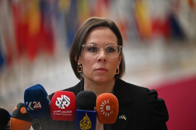 Foreign Affairs Council in Brussels BRUSSELS, BELGIUM - MAY 11: Swedish Foreign Minister Maria Malmer Stenergard speaks to press ahead of Foreign Affairs Council which will focus on Western Balkans, Ukraine and Syria, in Brussels, Belgium on May 11, 2026. Dursun Aydemir Anadolu Brussels Belgium. Editorial use only. Please get in touch for any other usage.  Copyright: x2026xAnadoluxDursunxAydemirx