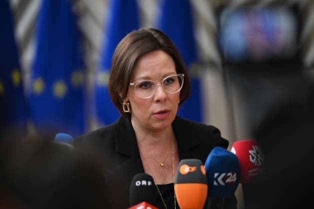 Foreign Affairs Council in Brussels BRUSSELS, BELGIUM - MAY 11: Swedish Foreign Minister Maria Malmer Stenergard speaks to press ahead of Foreign Affairs Council which will focus on Western Balkans, Ukraine and Syria, in Brussels, Belgium on May 11, 2026. Dursun Aydemir Anadolu Brussels Belgium. Editorial use only. Please get in touch for any other usage.  Copyright: x2026xAnadoluxDursunxAydemirx