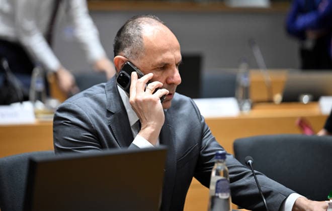 Foreign Affairs Council in Brussels BRUSSELS, BELGIUM - MAY 11: Greek Foreign Minister Giorgos Gerapetritis attends the Foreign Affairs Council, which will focus on Western Balkans, Ukraine and Syria, in Brussels, Belgium on May 11, 2026. Dursun Aydemir Anadolu Brussels Belgium. Editorial use only. Please get in touch for any other usage.  Copyright: x2026xAnadoluxDursunxAydemirx