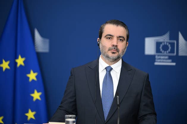 Dubravka Suica - Asad Hassan Sheybani meeting in Brussels BRUSSELS, BELGIUM - MAY 11: European Commission member responsible for the Mediterranean Dubravka Suica and Syrian Foreign Minister Asad Hassan Sheybani hold a joint press conference within the Syria Partnership Coordination Forum held in Brussels, Belgium on May 11, 2026. Dursun Aydemir Anadolu Brussels Belgium. Editorial use only. Please get in touch for any other usage.  Copyright: x2026xAnadoluxDursunxAydemirx