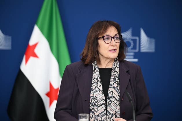 Dubravka Suica - Asad Hassan Sheybani meeting in Brussels BRUSSELS, BELGIUM - MAY 11: European Commission member responsible for the Mediterranean Dubravka Suica and Syrian Foreign Minister Asad Hassan Sheybani hold a joint press conference within the Syria Partnership Coordination Forum held in Brussels, Belgium on May 11, 2026. Dursun Aydemir Anadolu Brussels Belgium. Editorial use only. Please get in touch for any other usage.  Copyright: x2026xAnadoluxDursunxAydemirx