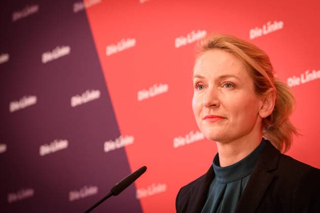 Berlin, Pressekonferenz Die Linke mit Ines Schwerdtner Pressekonferenz der Partei Die Linke mit Ines Schwerdtner (Ko-Vorsitzende Die Linke) zu aktuellen politischen Themen am 11.05.2026 im Karl-Liebknecht-Haus in Berlin. Berlin Karl-Liebknecht-Haus Berlin Deutschland