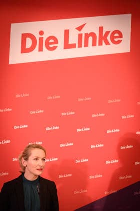 Berlin, Pressekonferenz Die Linke mit Ines Schwerdtner Pressekonferenz der Partei Die Linke mit Ines Schwerdtner (Ko-Vorsitzende Die Linke) zu aktuellen politischen Themen am 11.05.2026 im Karl-Liebknecht-Haus in Berlin. Berlin Karl-Liebknecht-Haus Berlin Deutschland