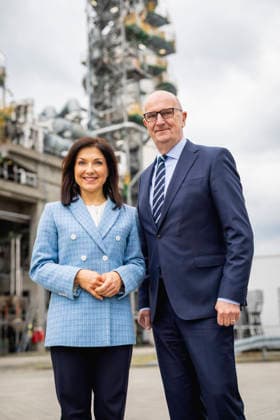 Federal Economics Minister Katherina Reiche CDU visits the PCK refinery in Schwedt together with Brandenburgs State Premier Dietmar Woidke SPD, 11 05 2026 Photographed on behalf of the BMWE Schwedt Germany Copyright: xJulianexSonntag BMWEx