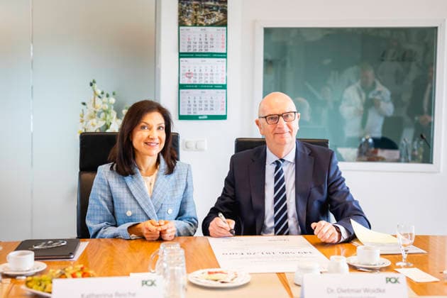 Federal Economics Minister Katherina Reiche CDU visits the PCK in Schwedt on Monday together with Brandenburgs State Premier Dietmar Woidke SPD, 11 05 2026 Photographed on behalf of the BMWE Schwedt Germany Copyright: xJulianexSonntag BMWEx