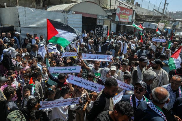 Palestinians attend the National Return Festival held within the 78th anniversary of the Nakba KHAN YUNIS, GAZA, PALESTINE - MAY 11: Palestinians gather to attend the ‘National Return Festival’ organized by the Department of Refugee Affairs affiliated with the Palestine Liberation Organization to commemorate the 78th anniversary of the Nakba in Khan Yunis, Gaza, Palestine on May 11, 2026. Abed Rahim Khatib Anadolu Khan Yunis Gaza. Editorial use only. Please get in touch for any other usage.  Copyright: x2026xAnadoluxAbedxRahimxKhatibx
