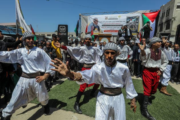 Palestinians attend the National Return Festival held within the 78th anniversary of the Nakba KHAN YUNIS, GAZA, PALESTINE - MAY 11: Palestinians gather to attend the ‘National Return Festival’ organized by the Department of Refugee Affairs affiliated with the Palestine Liberation Organization to commemorate the 78th anniversary of the Nakba in Khan Yunis, Gaza, Palestine on May 11, 2026. Abed Rahim Khatib Anadolu Khan Yunis Gaza. Editorial use only. Please get in touch for any other usage.  Copyright: x2026xAnadoluxAbedxRahimxKhatibx