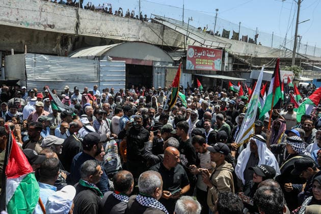 Palestinians attend the National Return Festival held within the 78th anniversary of the Nakba KHAN YUNIS, GAZA, PALESTINE - MAY 11: Palestinians gather to attend the ‘National Return Festival’ organized by the Department of Refugee Affairs affiliated with the Palestine Liberation Organization to commemorate the 78th anniversary of the Nakba in Khan Yunis, Gaza, Palestine on May 11, 2026. Abed Rahim Khatib Anadolu Khan Yunis Gaza. Editorial use only. Please get in touch for any other usage.  Copyright: x2026xAnadoluxAbedxRahimxKhatibx