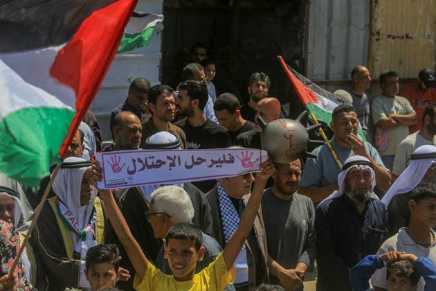 Palestinians attend the National Return Festival held within the 78th anniversary of the Nakba KHAN YUNIS, GAZA, PALESTINE - MAY 11: Palestinians gather to attend the ‘National Return Festival’ organized by the Department of Refugee Affairs affiliated with the Palestine Liberation Organization to commemorate the 78th anniversary of the Nakba in Khan Yunis, Gaza, Palestine on May 11, 2026. Abed Rahim Khatib Anadolu Khan Yunis Gaza. Editorial use only. Please get in touch for any other usage.  Copyright: x2026xAnadoluxAbedxRahimxKhatibx