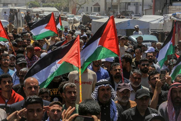 Palestinians attend the National Return Festival held within the 78th anniversary of the Nakba KHAN YUNIS, GAZA, PALESTINE - MAY 11: Palestinians gather to attend the ‘National Return Festival’ organized by the Department of Refugee Affairs affiliated with the Palestine Liberation Organization to commemorate the 78th anniversary of the Nakba in Khan Yunis, Gaza, Palestine on May 11, 2026. Abed Rahim Khatib Anadolu Khan Yunis Gaza. Editorial use only. Please get in touch for any other usage.  Copyright: x2026xAnadoluxAbedxRahimxKhatibx