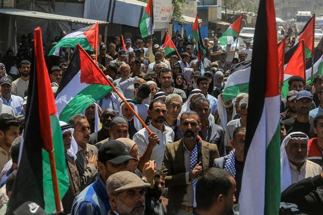 Palestinians attend the National Return Festival held within the 78th anniversary of the Nakba KHAN YUNIS, GAZA, PALESTINE - MAY 11: Palestinians gather to attend the ‘National Return Festival’ organized by the Department of Refugee Affairs affiliated with the Palestine Liberation Organization to commemorate the 78th anniversary of the Nakba in Khan Yunis, Gaza, Palestine on May 11, 2026. Abed Rahim Khatib Anadolu Khan Yunis Gaza. Editorial use only. Please get in touch for any other usage.  Copyright: x2026xAnadoluxAbedxRahimxKhatibx
