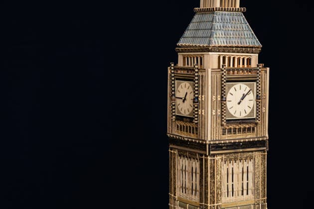 London Craft Week: Bamboo Replica of Big Ben at Royal Society of Sculptors, London, UK 11 May 2026 Bamboo replica of Big Ben on display at the Royal Society of Sculptors, London, UK, on 11 May 2026, during London Craft Week. The 74cm tower is the work of young Hong Kong contemporary artist InkgÅ Lam, crafted using a century-old bamboo technique originally developed for making traditional steamers, and is presented as part of the Crafts on Peel exhibition showcasing master artisans and rising makers from across Greater China., Credit:Pete Speller Avalon  Copyright: xPetexSpellerx xAvalonx 1098119243
