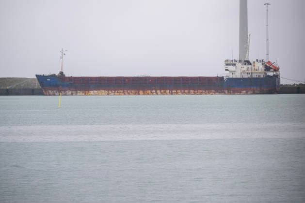 TRELLEBORG 2026 05 11 The shadow fleet vessel Caffa in the port of Trelleborg on Monday Caffa was moved into the port of Trelleborg after the police seized the vessel at the request of Ukraine TRELLEBORG SWEDEN x50090x  Copyright: xJohanxNilssonx xTTx CAFFA HAMNEN TRELLEBORG 1c0ZvXIPbOA