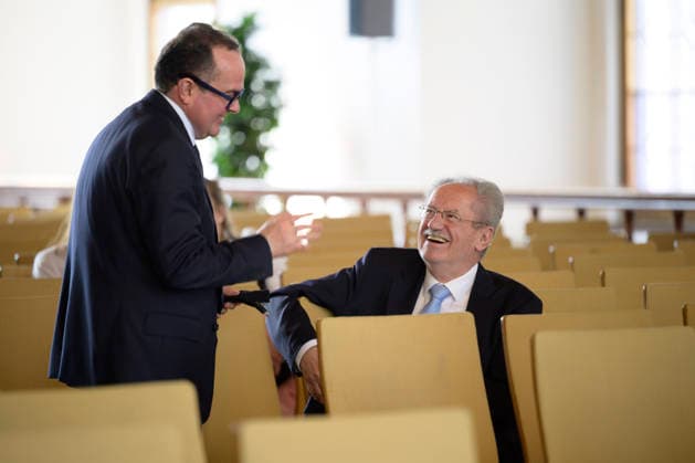 f l Clemens Baumgärtner and Christian Ude Festive inaugural meeting of the City Council of the City of Munich for the 2026 to 2032 term of office in the ballroom of the old City Hall, Munich 11 05 2026