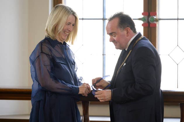 f l Katrin Habenschaden and Clemens Baumgärtner Festive inaugural meeting of the City Council of the City of Munich term of office 2026 to 2032 in the ballroom of the old City Hall, Munich 11 05 2026