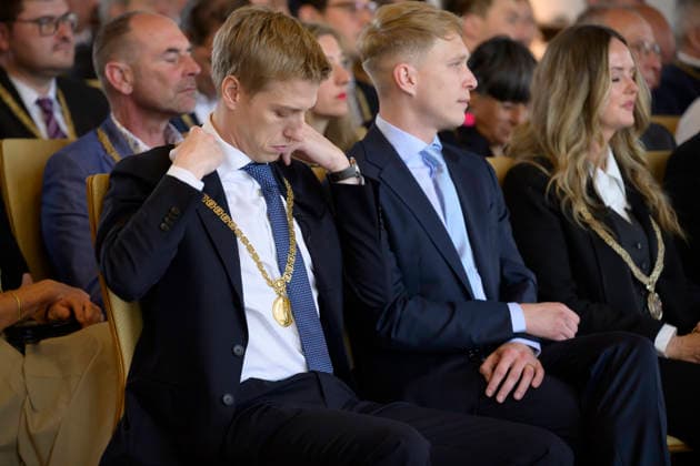 From left Lord Mayor Dominik Krause and his friend Sebastian Müller Festive opening session of the City Council of the City of Munich term of office 2026 to 2032 in the ballroom of the old City Hall, Munich 11 05 2026