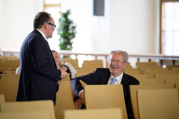 f l Clemens Baumgärtner and Christian Ude Festive inaugural meeting of the City Council of the City of Munich for the 2026 to 2032 term of office in the ballroom of the old City Hall, Munich 11 05 2026