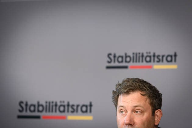 Berlin, Press conference on the 35th meeting of the Stability Council with Lars Klingbeil Press conference on the 35th meeting of the Stability Council with Finance Minister Lars Klingbeil SPD , Thiess Büttner Chairman of the