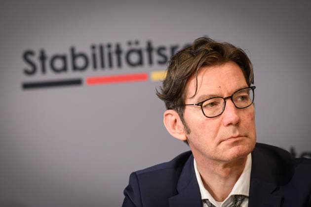 Berlin, Press conference on the 35th meeting of the Stability Council with Lars Klingbeil Press conference on the 35th meeting of the Stability Council with Finance Minister Lars Klingbeil SPD , Thiess Büttner Chairman of the