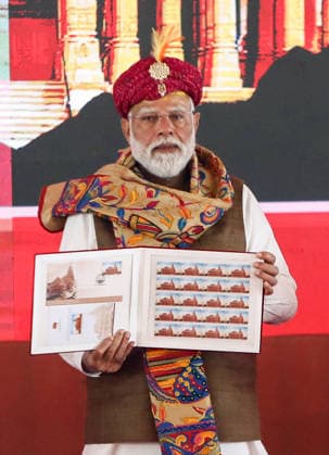 PM Modi releases a Book on Somnath Temple at Amrut Mahotsav Celebrations in Gir Somnath Gir Somnath, May 11 (ANI): Prime Minister Narendra Modi releases a book on Somnath temple during a public meeting, celebrating 75 years of the Somnath Temple Amrut Mahotsav, in Gir Somnath on Monday. Gir Somnath Gujarat India Copyright: xANIx ANI_20260511244