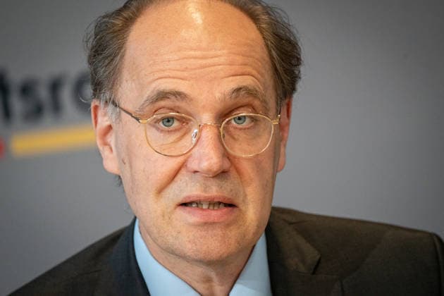 Thiess Büttner, Chairman of the Stability Council Press conference on the meeting of the Stability Council with the Federal Minister of Finance in the Bundesrat building, Berlin Berlin Germany Bundesrat building