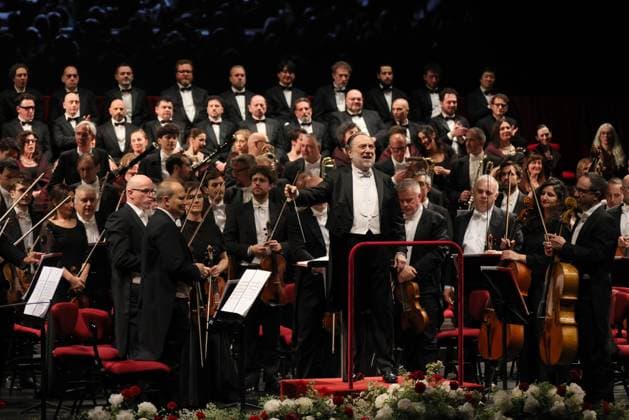 May 11, 2026, Milan, Rome, Italy: Maestro Riccardo Chally conducts the concert for the eightieth anniversary of the reopening of Teatro alla Scala, Milan, May 11, 2026 Milan Italy  - ZUMAa289 20260511_zia_a289_085 Copyright: xBresciaxExAmisano UfficioxStampax