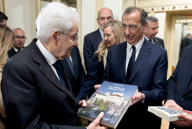 May 11, 2026, Milan, Rome, Italy: President Sergio Mattarella with Giuseppe Sala, Mayor of Milan, at the ceremony marking the 80th anniversary of the reopening concert of the rebuilt La Scala, Milan, May 11, 2026 Milan Italy  - ZUMAa289 20260511_zia_a289_092 Copyright: xGiandottixUffxStampax xAgfx