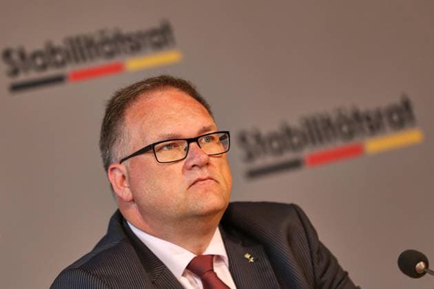 Berlin, Germany, 11 05 2026 Bundesrat Press conference on the 35th meeting of the Stability Council Bremens Finance Senator Björn Fecker Greens Copyright: xdtsxNachrichtenagenturx dts_118636