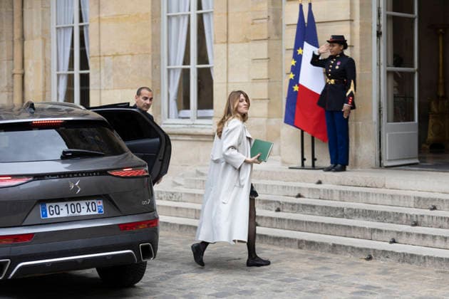 Ministerial Meeting on Hantavirus at Matignon - Paris Maud Bregeon, the government spokesperson, arrives at the Hotel de Matignon for a briefing on the hantavirus in Paris on 11 May 2026. Photos by Jeremy Paoloni ABACAPRESS.COM Paris France  Copyright: xPaolonixJeremy ABACAx