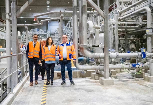 Katherina Reiche CDU , Federal Minister for Economic Affairs and Energy, photographed during a visit to a LEIPA Georg Leinfelder GmbH paper mill in Schwedt, 11 05 2026 Photographed on behalf of the BMWE Schwedt Germany Copyright: xJulianexSonntag BMWEx